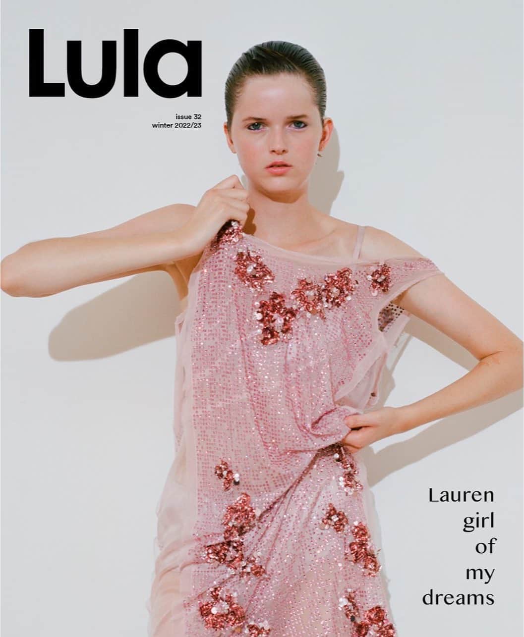 Luraのインスタグラム：「Issue 32 with beautiful @laurenernwein in @miumiu shot by @oliviafrolich and styled by @rachelbakewell makeup @lindaanderssonmakeup hair @philipfohlin casting @marina.fairfax #miumiu #lula32」