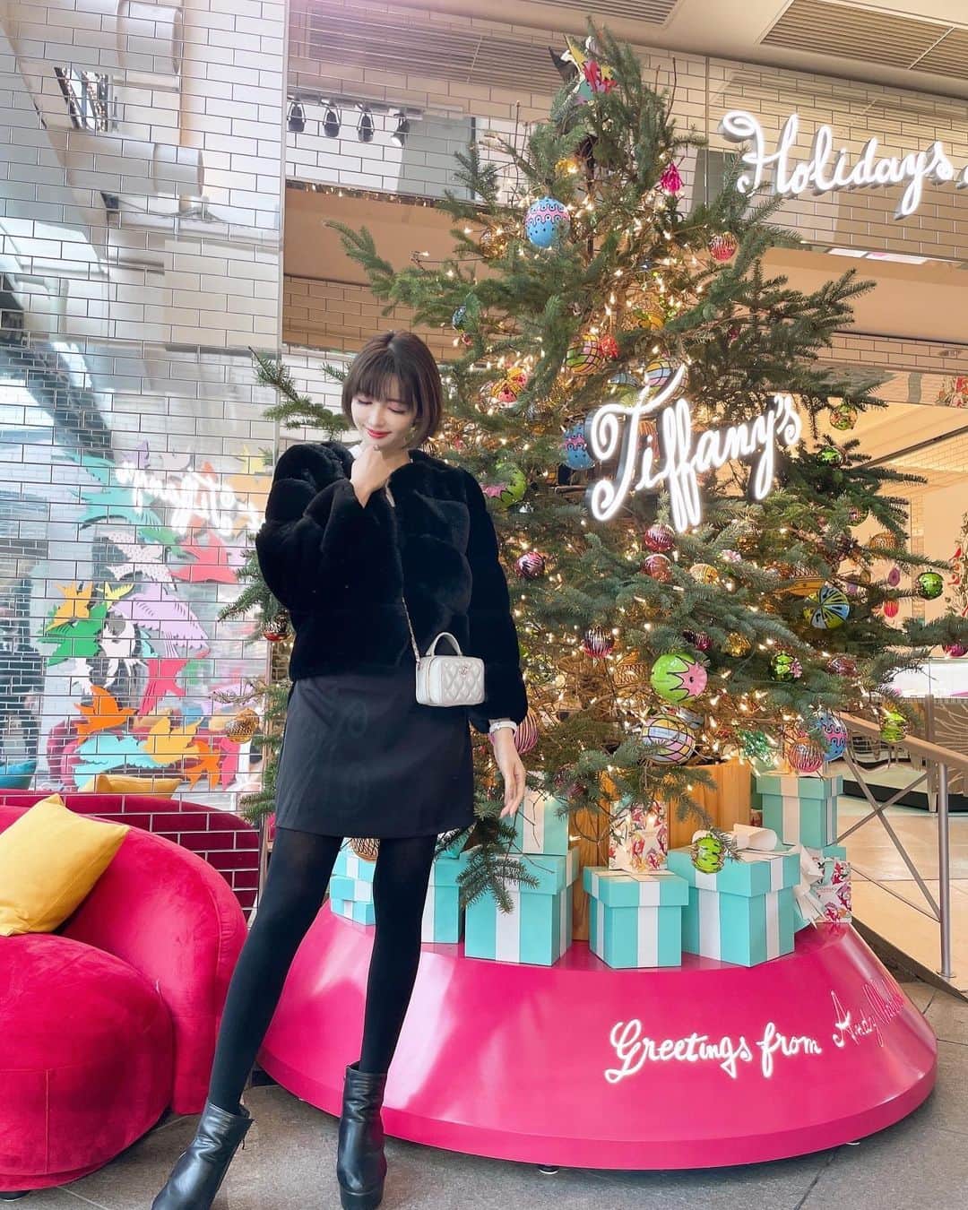 森下悠里のインスタグラム：「🤍💙Tiffany cafe🤍💚  全てが可愛かった💓💓」