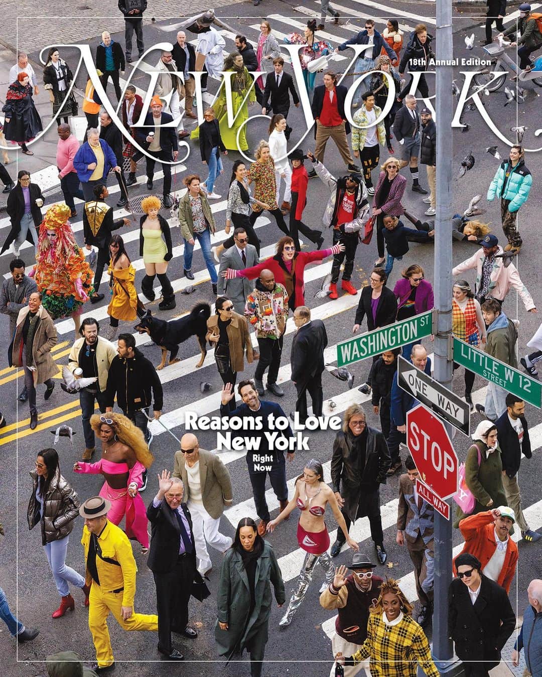 のインスタグラム：「Regram @jodyquon 🙏🏻♥️  It takes a village to shoot a village. Thank you @pellecass for capturing this magical ensemble of New Yorkers for the 18th edition of Reasons To Love New York. Our mission was to bring an eclectic and exciting mix of New Yorkers together at a quaint intersection to celebrate a newfound togetherness after these lonely few years. What ensued was a beautiful group effort from every corner of the magazine staff and invitees to make this happen. Sometimes the final result is the most exciting part of an assignment, other times it can be the journey. This time it was both. 🌟@nymag  #I♥️NY」
