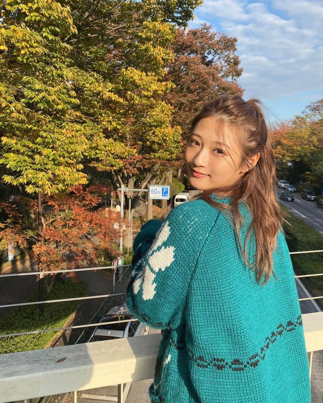 宮崎想乃のインスタグラム：「撮影で代々木公園に🍂  次はプライベートで ゆっくりこようと誓った日でした☺︎」