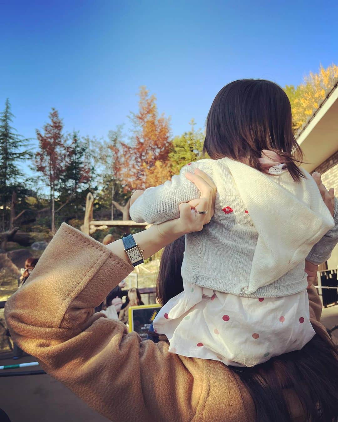 澤田かおりのインスタグラム：「怒涛の日々が落ち着き、上野のパンダを見に行きました。今回の日本滞在では私が不在の時間が多く寂しい思いもさせてしまったかと思いますが、バァバとの絆が深まったり、皆に玉のように可愛がってもらったり、はたまた子供の社会の中で揉まれたり。 娘は娘で、自分の世界が広がる時間だったんだろうとも感じます。 今日はお天気がよくてなんとも気持ちいい時間だったな。  #恐るべしパンダ人気🐼 #次回はアドベンチャーワールド行こうね」