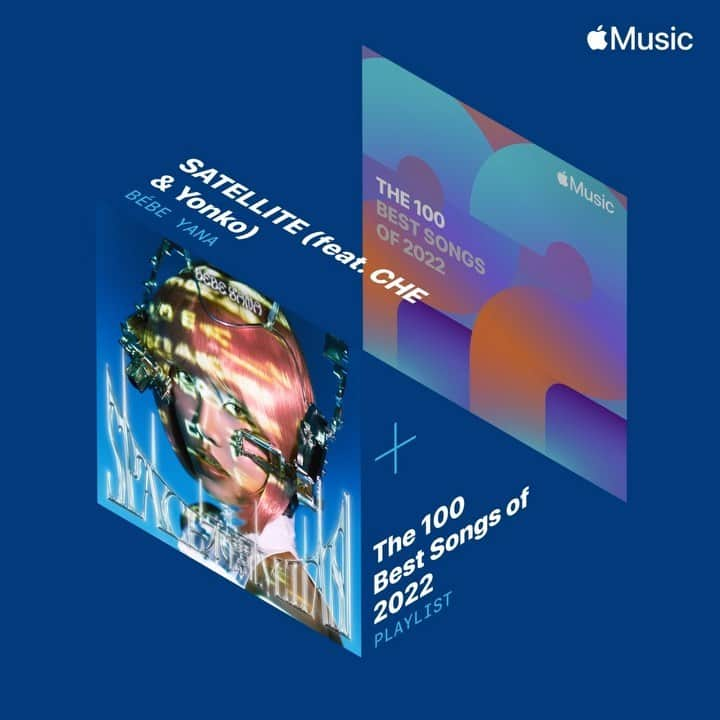 ハヤナ のインスタグラム：「SATELLITE 이 @AppleMusic #2022최고의음악100선 에 선정되었습니다 🏆💿🎶💐 SATELLITE was added to #The100BestSongsof2022 on @AppleMusic 🤍🤍🥹 thank you once again @applemusic @brillyondabeat big big love!」