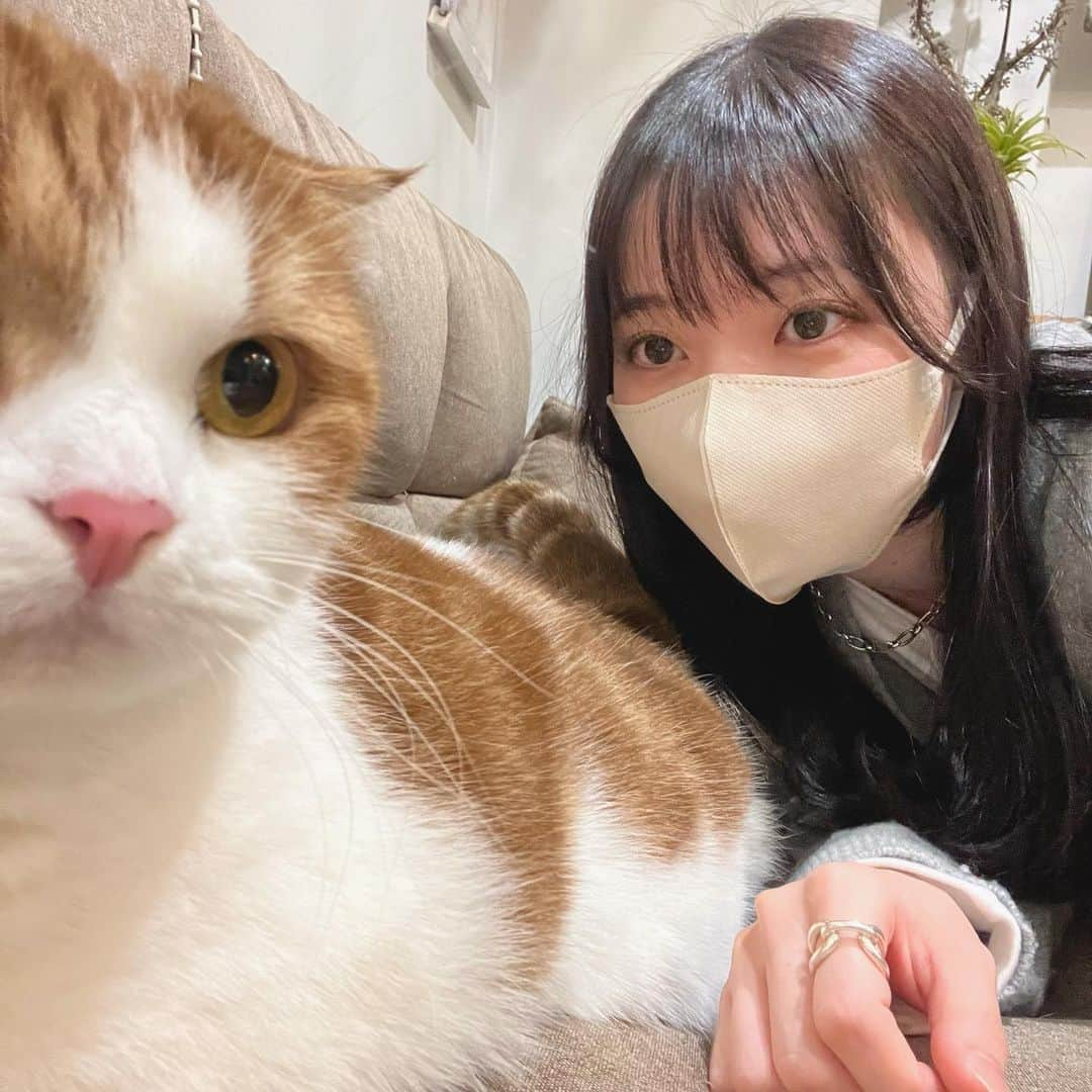 駒田京伽さんのインスタグラム写真 - (駒田京伽Instagram)「1番仲良しのあちゅこ🐈  あつこにとってよ1番仲良しな私🐈  本日も反省黒髪カラー🐈 れんさんがスタバくださったのにおいて帰った女は私です。 まだお店に残ってるかな？？ @rentheskywalker   いつもありがとうございます🐈  #天神美容室#大名美容室#黒髪ミディアム」12月10日 10時12分 - hiroka_komada