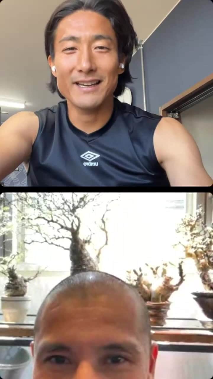 都倉賢のインスタグラム：「お昼休みに！ エアロバイクを漕ぎながら雑談させてもらいました。突然のインスタライブにも関わらず参加してくださり有難うございました🙏 スペシャルゲストも飛び入りで参加してくれましたよー🤗  お楽しみに！」