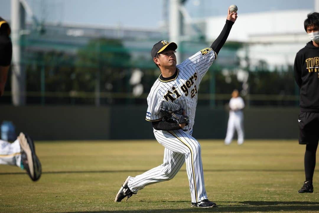 阪神タイガースさんのインスタグラム写真 - (阪神タイガースInstagram)「11月16日、鳴尾浜球場での練習の様子です！ #髙橋遥人 選手 #二保旭 選手 #望月惇志 選手 #小川一平 選手 #伊藤稜 選手 #森木大智 選手 #中川勇斗 選手 #原口文仁 選手 #植田海 選手 #山崎憲晴 コーチ #糸原健斗 選手 #阪神タイガース」11月16日 14時32分 - hanshintigers_official