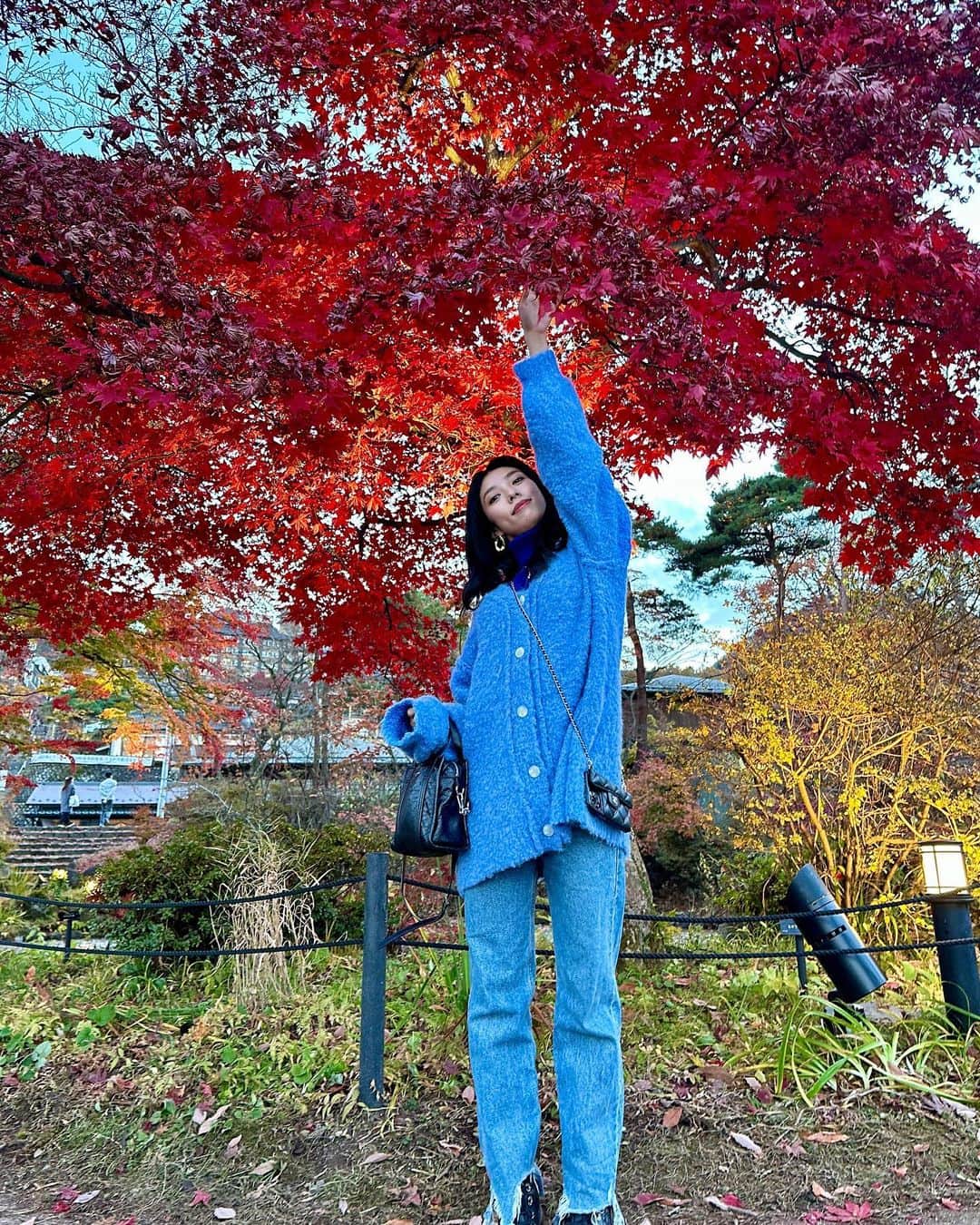 SAYAKAのインスタグラム：「紅葉🍁🍁🍁  日本の素晴らしさをたくさん感じた時間でした♡  自然って美しい。 空気がおいしい。 また行きたい。 🍁🍁🍁🍁」