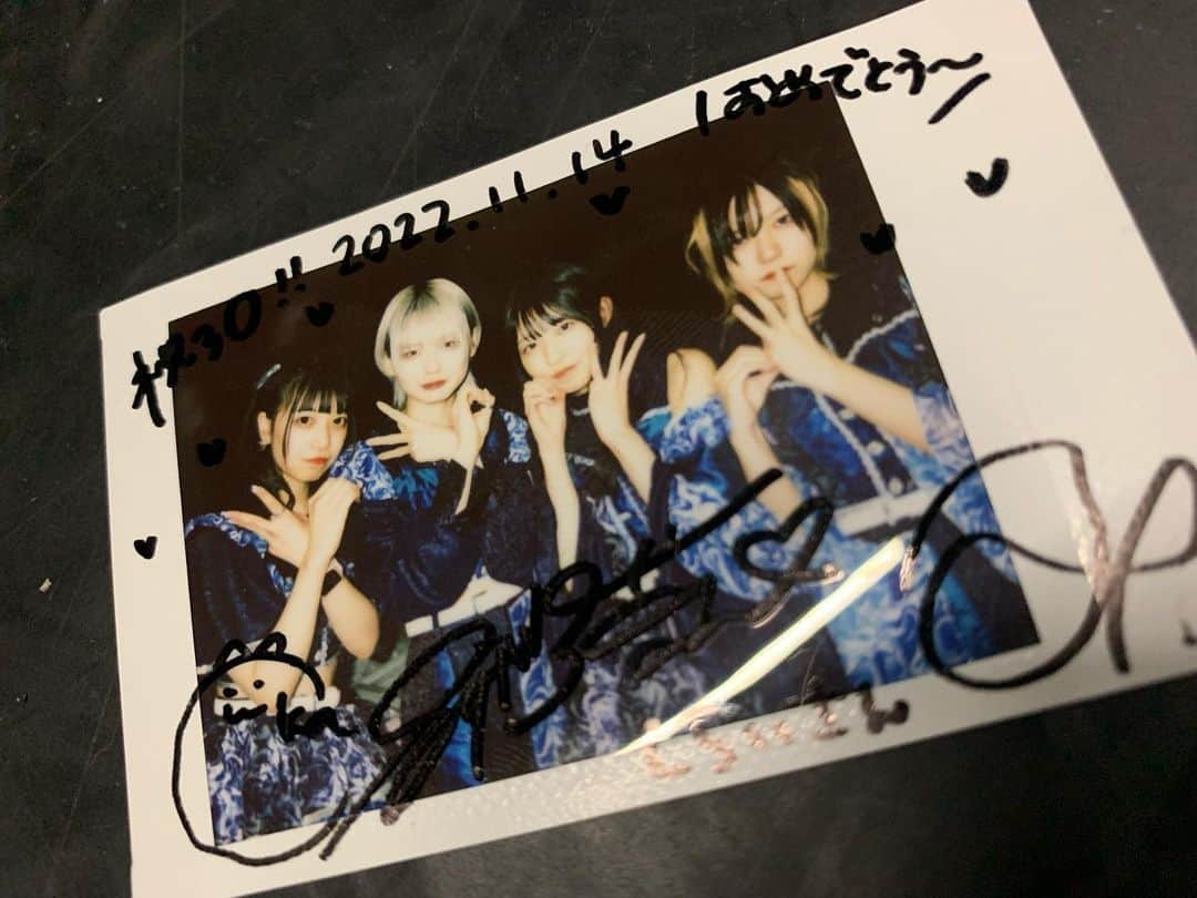 のインスタグラム：「may in filmのメンバーさんに祝っていただきました❕(嬉しい)」