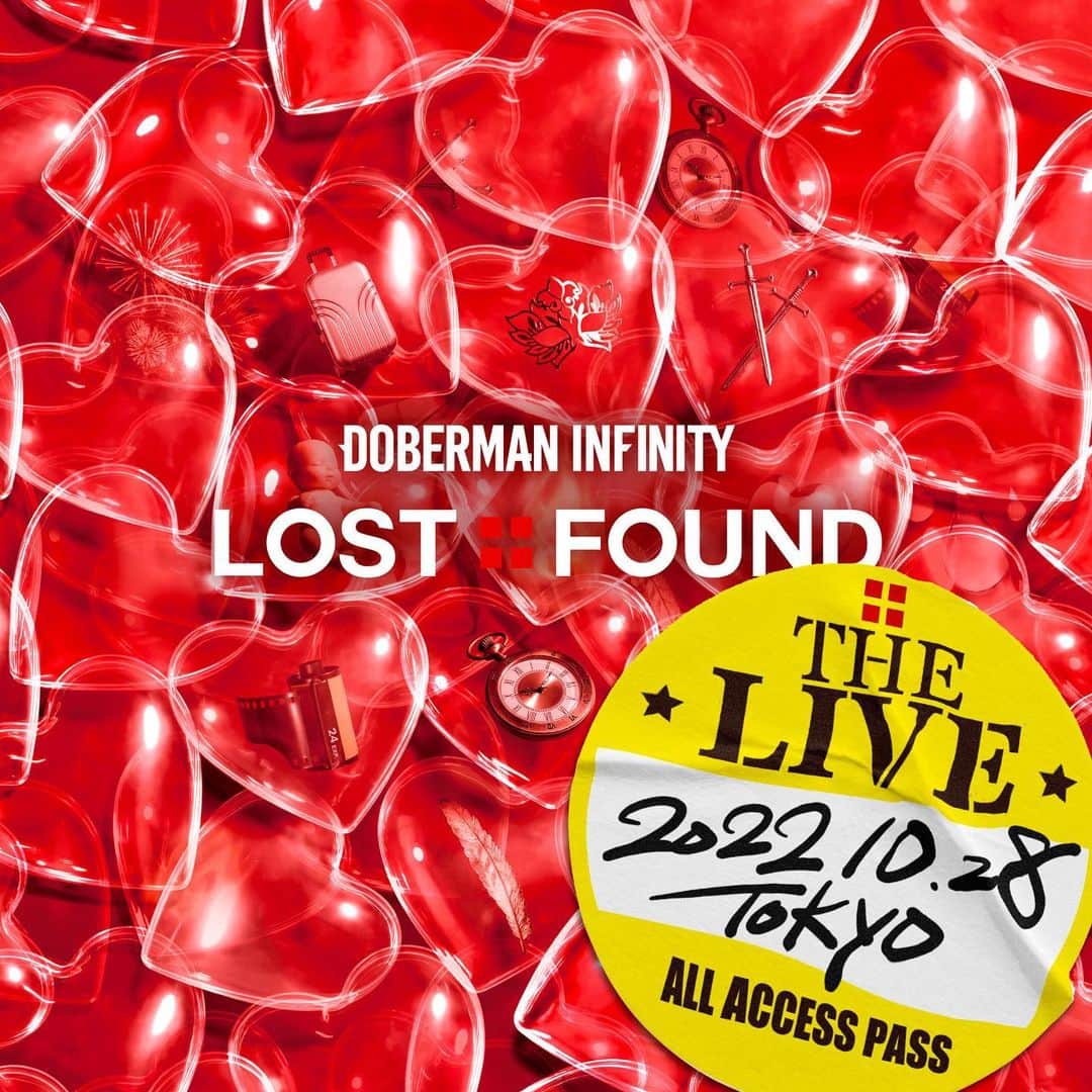 DOBERMAN INFINITYのインスタグラム：「DOBERMAN INFINITY 初のLIVE音源が12月7日(水)に配信リリース決定‼️  カウントダウンとDVDの発売までアルバムを聴いて楽しみにお待ちください✨  DOBERMAN INFINITY LIVE 音源 ALBUM 「LOST+FOUND “THE LIVE“」 2022年12月7日配信  <収録曲> 1.LOST&FOUND -「LIVE TOUR 2022 ”LOST+FOUND”」in TOKYO-  2.We are the one -「LIVE TOUR 2022 ”LOST+FOUND”」in TOKYO-  3.Backstage Freestyle -「LIVE TOUR 2022 ”LOST+FOUND”」in TOKYO-  4.Battlecry -「LIVE TOUR 2022 ”LOST+FOUND”」in TOKYO- 5.I am Who I am -「LIVE TOUR 2022 ”LOST+FOUND”」in TOKYO- 6.SO RICH -「LIVE TOUR 2022 ”LOST+FOUND”」in TOKYO- 7.RULES -「LIVE TOUR 2022 ”LOST+FOUND”」in TOKYO- 8.Updating Life -「LIVE TOUR 2022 ”LOST+FOUND”」in TOKYO-  9.GOOD DAY -「LIVE TOUR 2022 ”LOST+FOUND”」in TOKYO- 10.6 -Six- -「LIVE TOUR 2022 ”LOST+FOUND”」in TOKYO-  11.もう二度と -「LIVE TOUR 2022 ”LOST+FOUND”」in TOKYO-  12.Citylights -「LIVE TOUR 2022 ”LOST+FOUND”」in TOKYO-  13.Superlady -「LIVE TOUR 2022 ”LOST+FOUND”」in TOKYO- 14.有無 -「LIVE TOUR 2022 ”LOST+FOUND”」in TOKYO- 15.Donʼt stop the music -「LIVE TOUR 2022 ”LOST+FOUND”」in TOKYO-  16.JENGA -「LIVE TOUR 2022 ”LOST+FOUND”」in TOKYO-  17.FLAMMABLE -「LIVE TOUR 2022 ”LOST+FOUND”」in TOKYO-  18.夏化粧 -「LIVE TOUR 2022 ”LOST+FOUND”」in TOKYO- 19.LOVE IS -「LIVE TOUR 2022 ”LOST+FOUND”」in TOKYO-  20.オトコ白書 -「LIVE TOUR 2022 ”LOST+FOUND”」in TOKYO- 21.ずっと -「LIVE TOUR 2022 ”LOST+FOUND”」in TOKYO- 22.始まりの途中 -「LIVE TOUR 2022 ”LOST+FOUND”」in TOKYO-  #DOBERMANINFINITY」