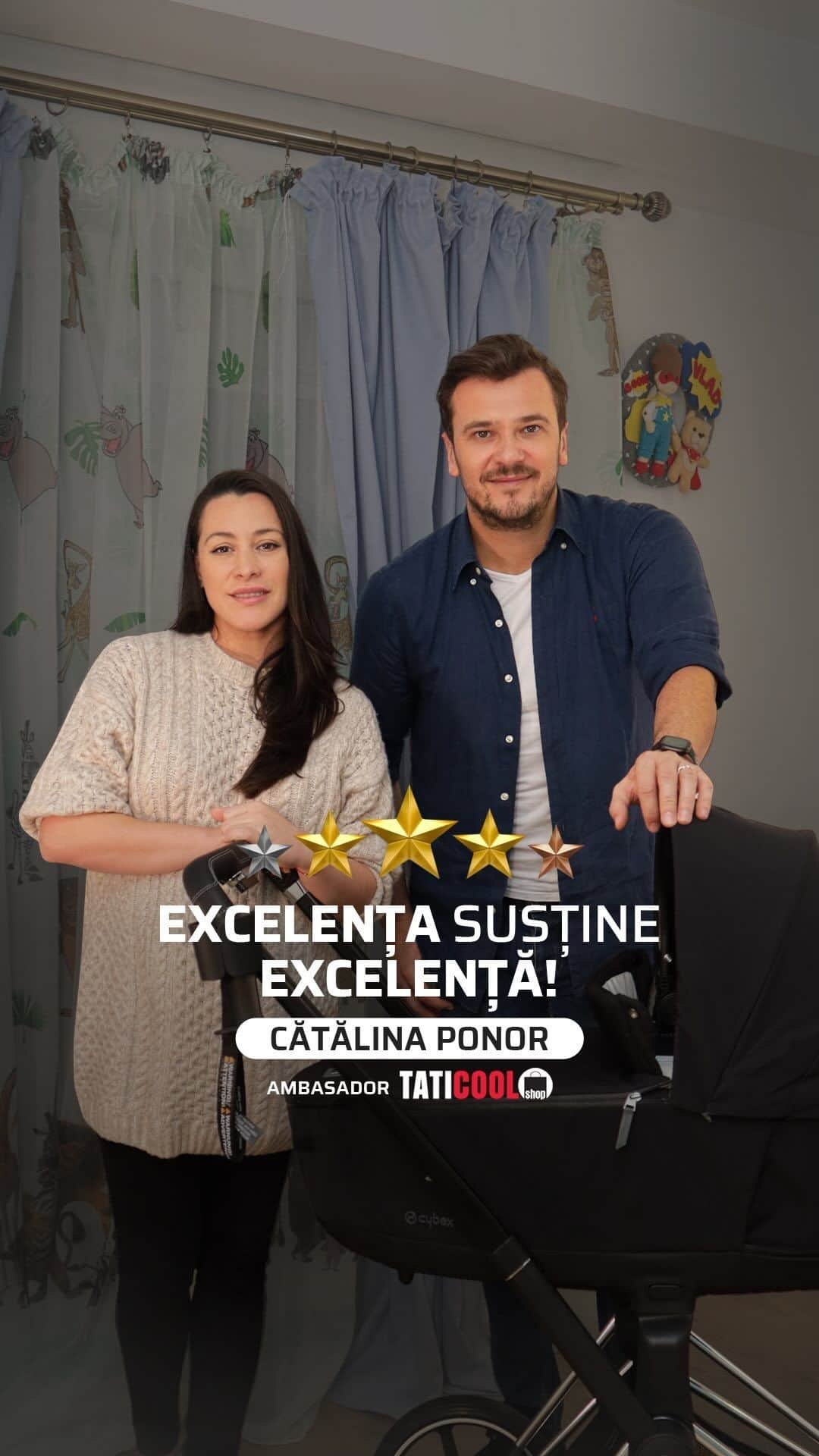 カタリナ・ポノルのインスタグラム：「Excelența promovează excelența!  La asta ne-am gândit când i-am propus Cătălinei Ponor să devină 𝗶𝗺𝗮𝗴𝗶𝗻𝗲𝗮 𝗧𝗮𝘁𝗶𝗰𝗼𝗼𝗹 𝗦𝗵𝗼𝗽.  Are cinci medalii olimpice și este una dintre cele mai mari sportive ale țării noastre. Este un exemplu pentru noi toți și suntem onorați că a acceptat propunerea noastră.  Așa că anunțăm răspicat: de azi, Cătălina Ponor susține excelența Taticool Shop! Mulțumim! @cybex_global  @comfortbaby.global  @babybrezza  —- #taticoolshop #taticoolshopcluj #catalinaponor #taticoolshopfamily #ambasadortaticoolshop #ambasador #specialmoments #excelenta #ig_romania #mercedesvan #eqv #mercedes #cybexglobal」