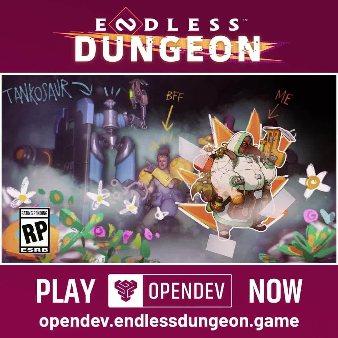 のインスタグラム：「The ENDLESS Dungeon Second Chance OpenDev starts now!  Has it gotten any easier? No. But hey, at least you can now play co-op with friends and blame them instead!」
