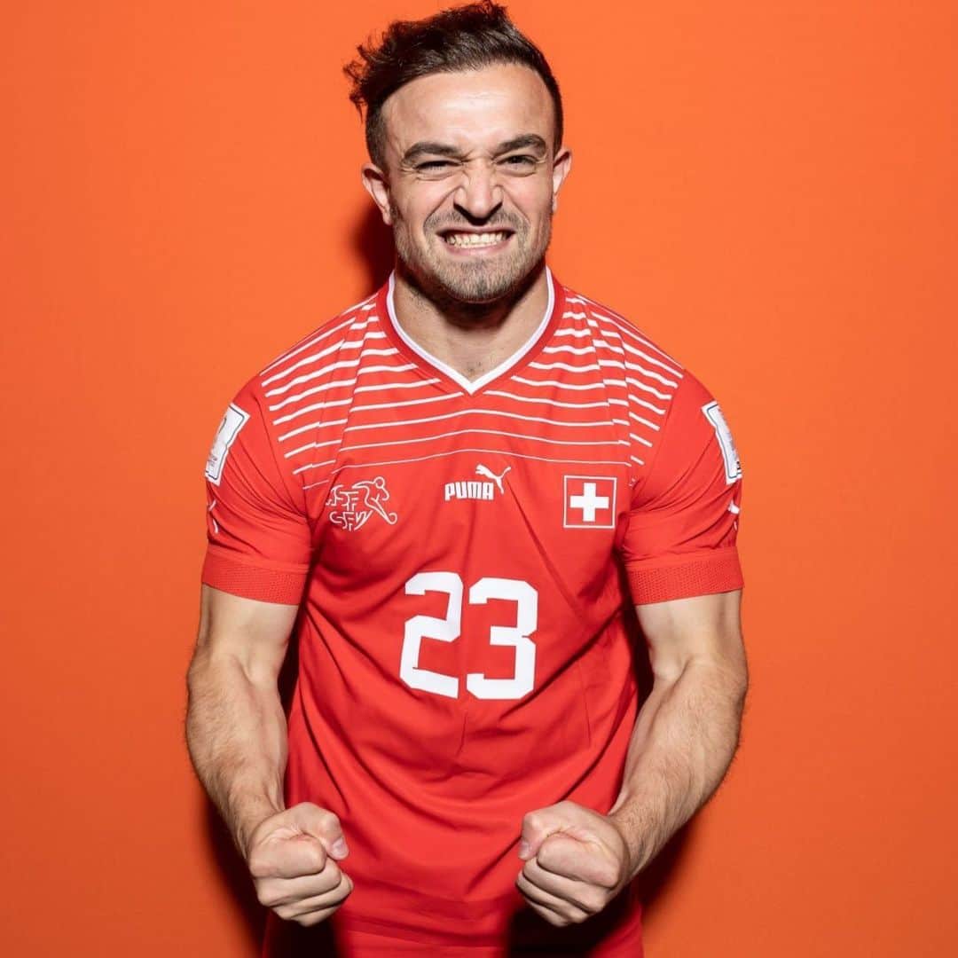 ジェルダン・シャチリのインスタグラム：「Ready for my 4th World Cup 💪🏼🇨🇭❤️ #HoppSchwiiz #XS23」
