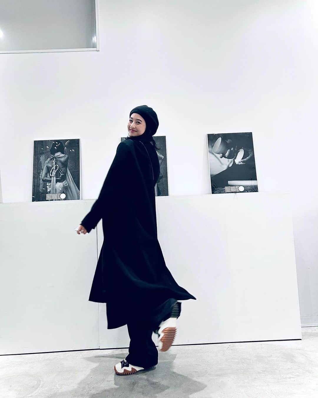 青野楓のインスタグラム：「5450THE PRODUCTS   Collection Thema “FIRST SUPPER”   EXHIBITION 11/19 まで🖤  #kaede626style」