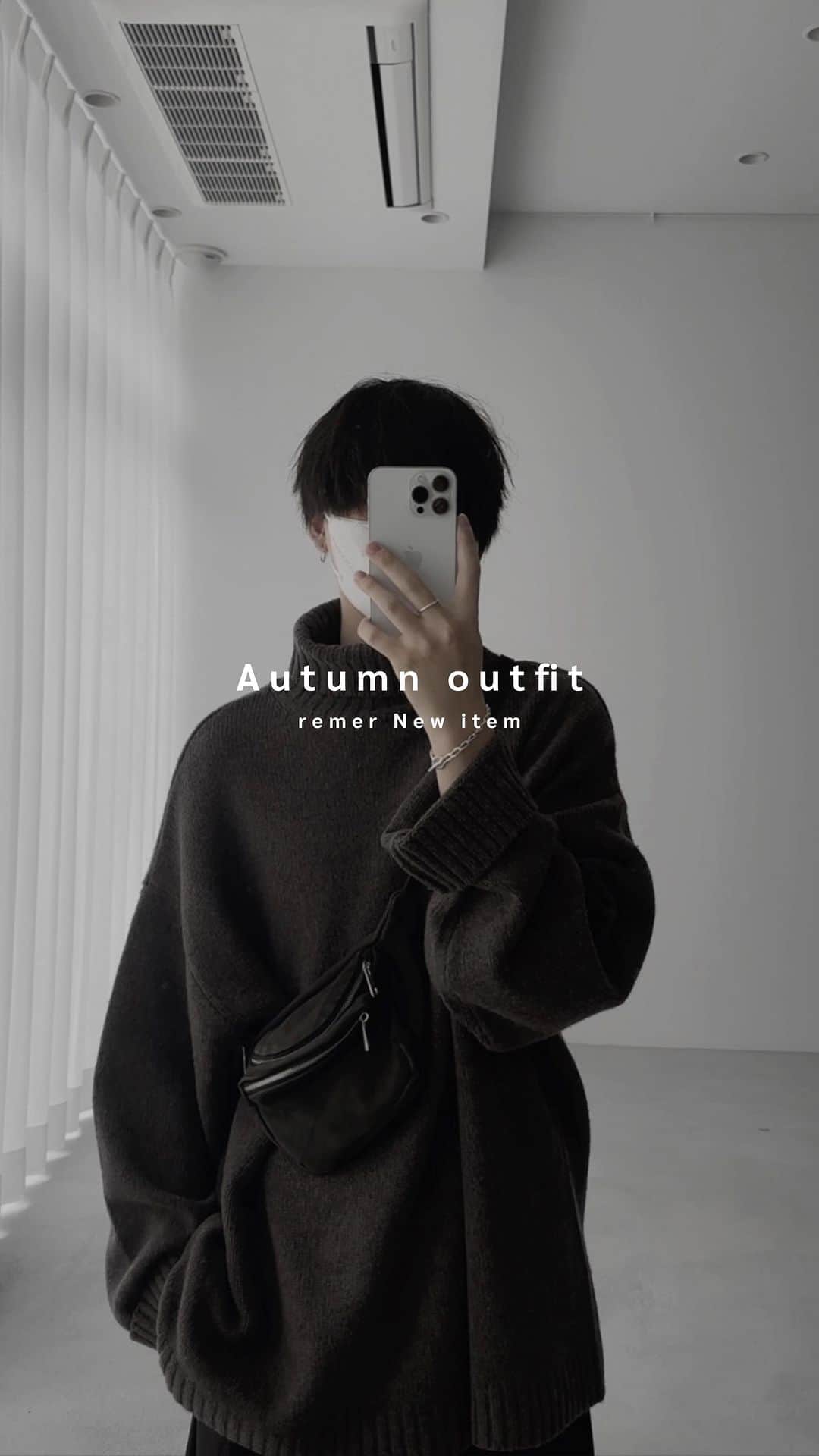 のインスタグラム：「カッコ良いウールニットが完成しました🧶💡  #remer」