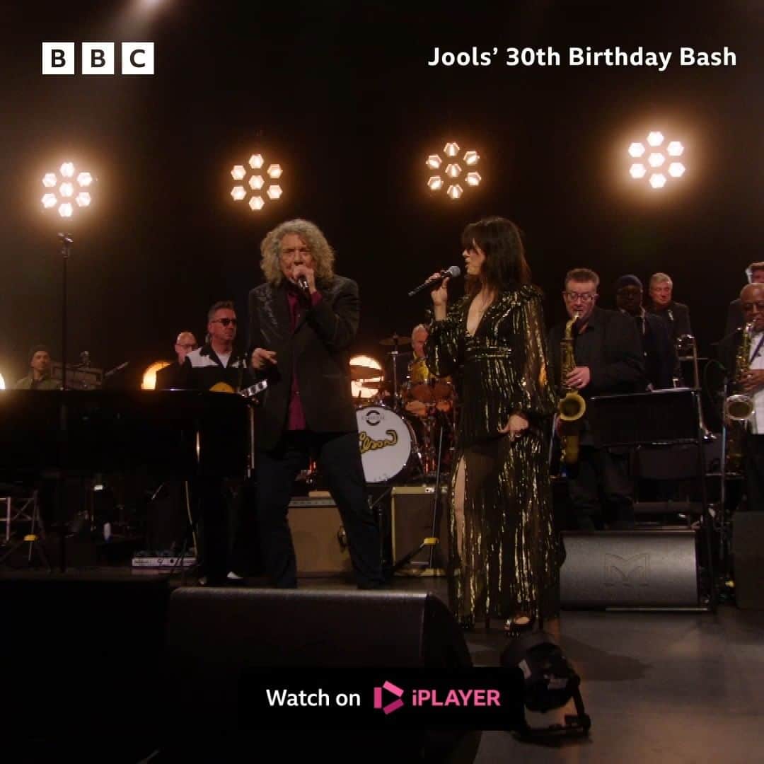 ロバート・プラントのインスタグラム：「Robert Plant’s performances on Jools’ 30th Birthday Bash of ‘I Feel So Bad’, ‘Lonely Avenue’ and ‘Rock and Roll’ with Imelda May are available to watch now on BBC IPlayer. ‘Rock and Roll’ with @imeldaofficial is also available to watch on the BBC Music YouTube channel.」