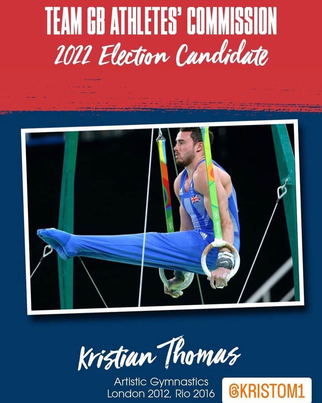クリスチャン・トーマスのインスタグラム：「🗣 I’m delighted to be putting myself forward to stand for re-election. 🇬🇧  🗳 All Team GB Olympians (who have competed at a Games since 2010) plus all current members of the Team GB Gold Club are eligible to vote  Voting closes soon and means you get to have a say in who acts as your representatives across the next Olympic cycle  📧 Check your emails for your unique voting link  @teamgb_athletes @teamgb」