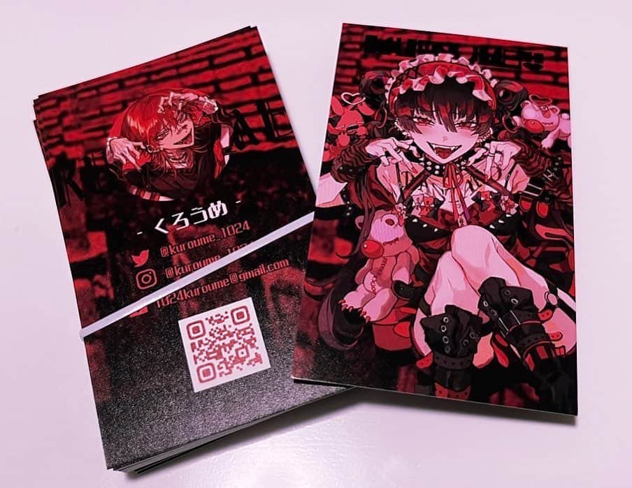 くろうめのインスタグラム：「名刺つくったりしてた！」