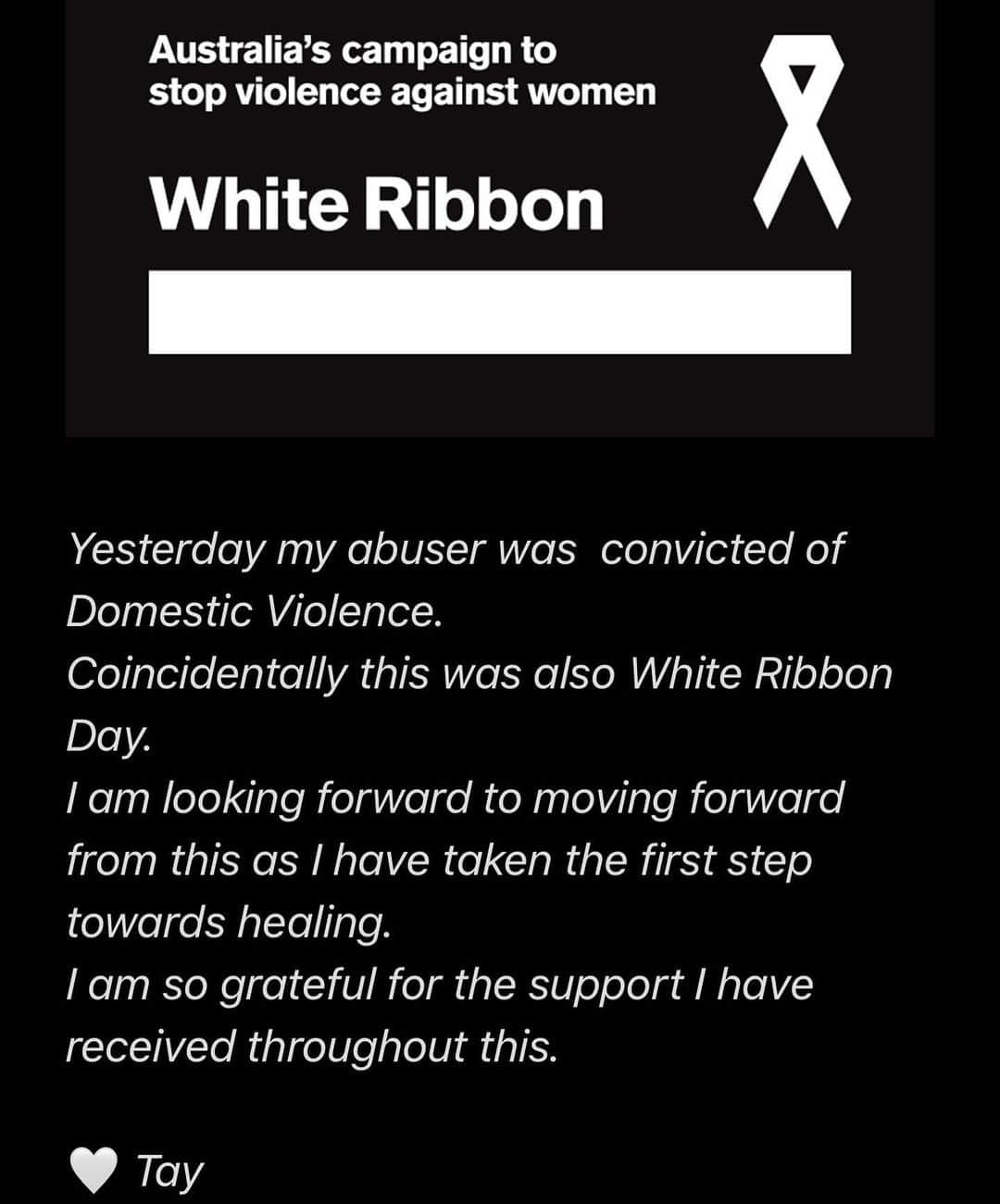 テイレイハ・クラークのインスタグラム：「🤍 #whiteribbonday」