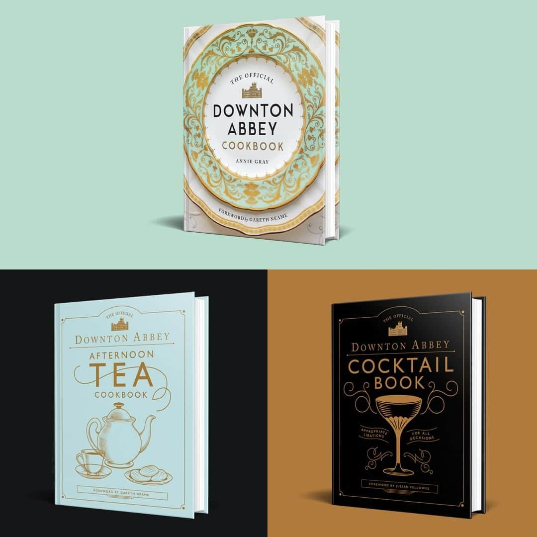 ダウントン・アビーのインスタグラム：「Celebrate the festive season with the official Downton Abbey Cookbook, Cocktail Book and Afternoon Tea Cookbook. Whether you're looking for an indulgent gift or recipe inspiration these books are the perfect addition to any cook’s repertoire.」