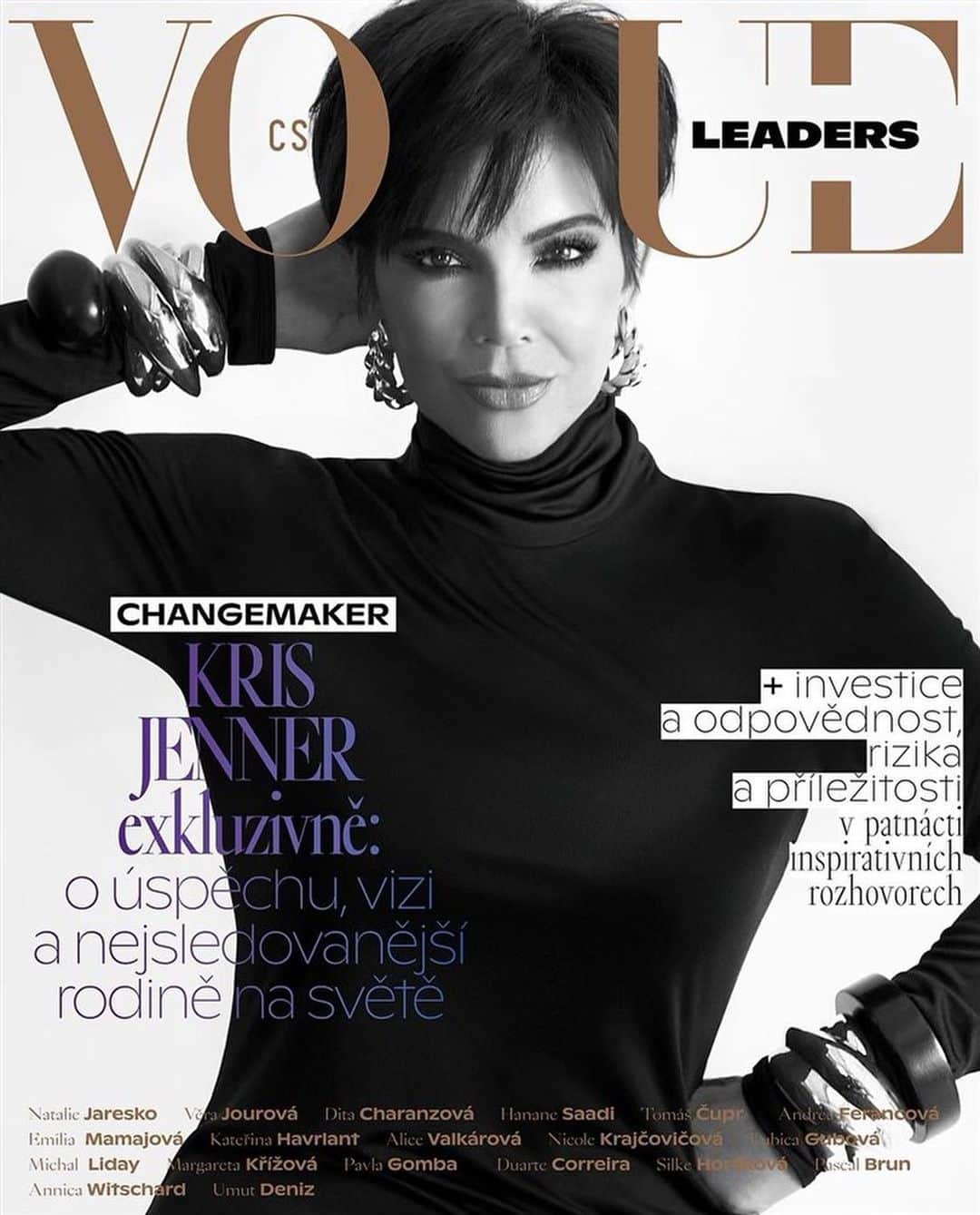 カーダシアン家のお騒がせセレブライフのインスタグラム：「The muse of CS Leaders Issue 🖤 @krisjenner for @vogueczechoslovakia December 2022.」