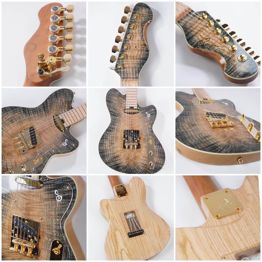 椎名未緒のインスタグラム：「shiinamio new guitar by Sago New Material Guitars  神楽 -参-  #Sago #sagonewmaterialguitars #guitar  https://sago-nmg.com https://sago-nmg.com/artists/shiinamio/」