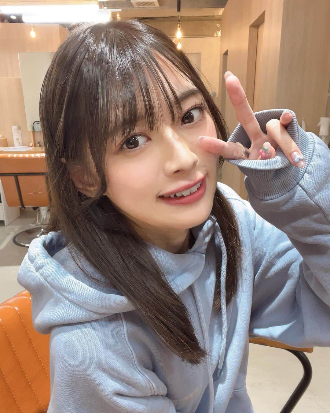 藤田いろはのインスタグラム：「パーカー女子すき？💙」