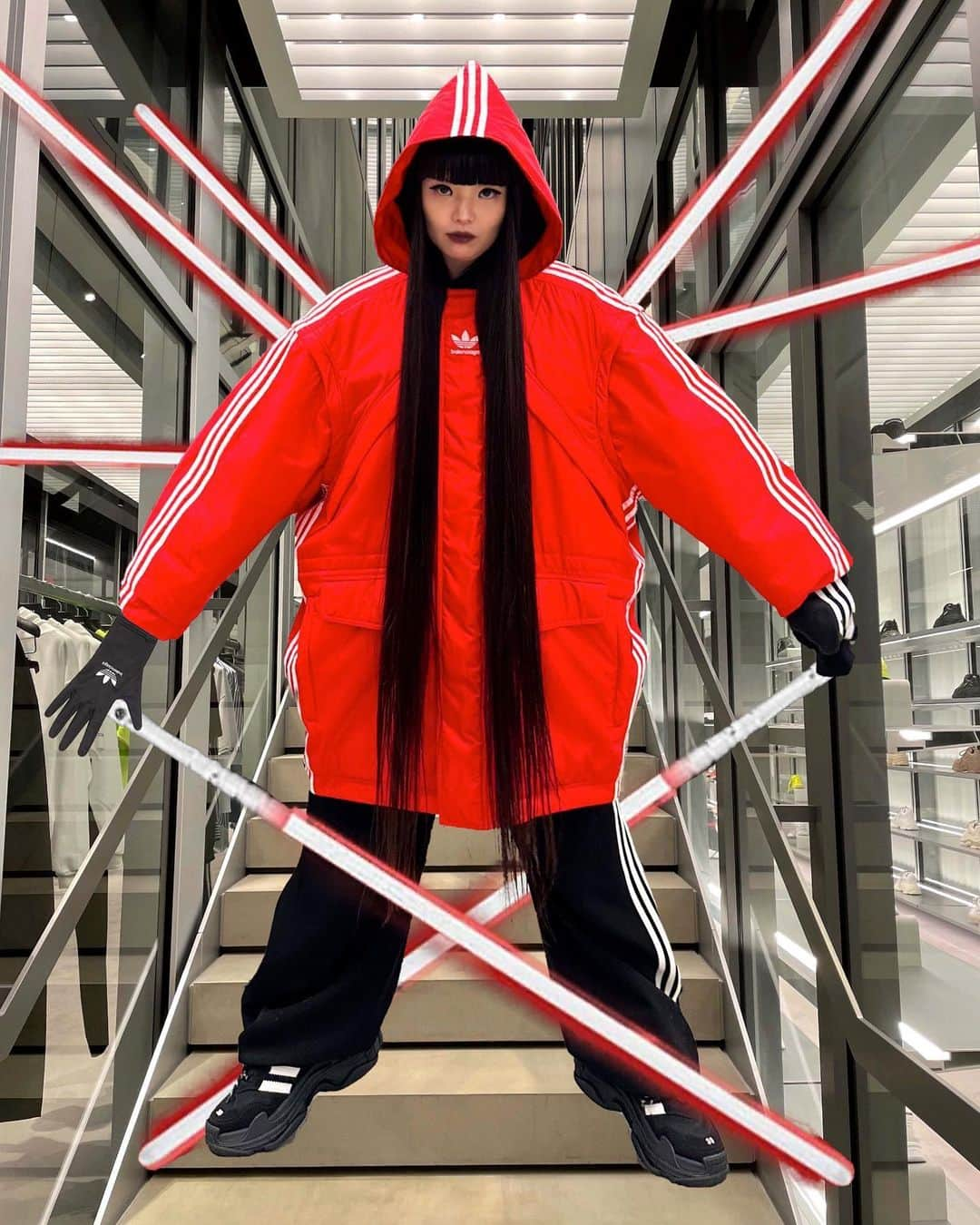 森山穂乃香のインスタグラム：「BALENCIAGA / ADIDAS  @balenciaga @adidasoriginals #BalenciagaAdidas」