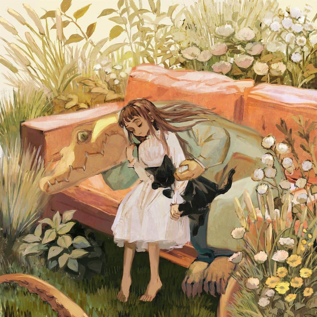 tonoのインスタグラム：「#illustration #crocodile」