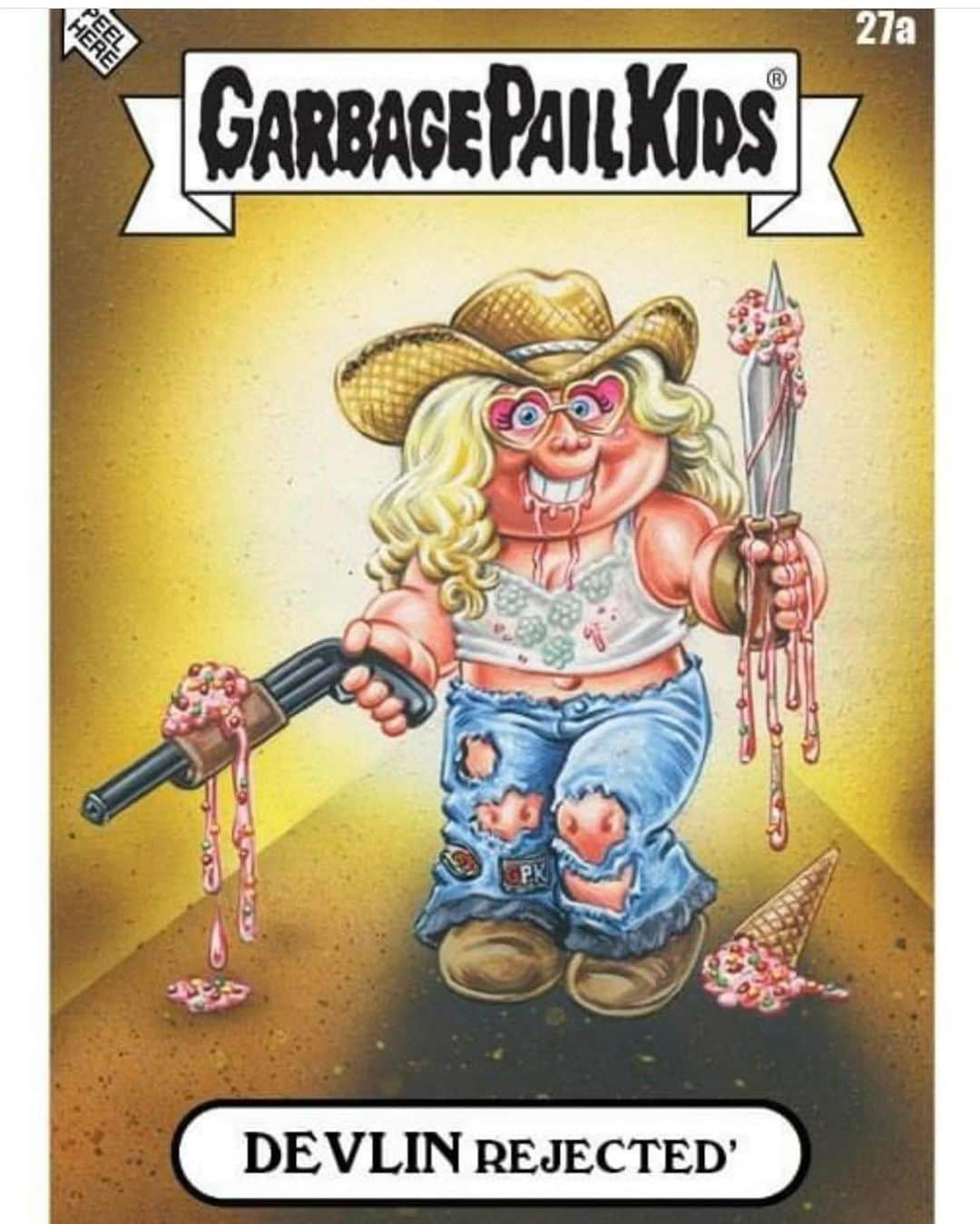 シェリ・ムーン・ゾンビのインスタグラム：「How cool is this?!? #garbagepailkids #babyfirefly #baby #robzombie #thedevilsrejects #houseof1000corpses ⭐️⭐️⭐️」