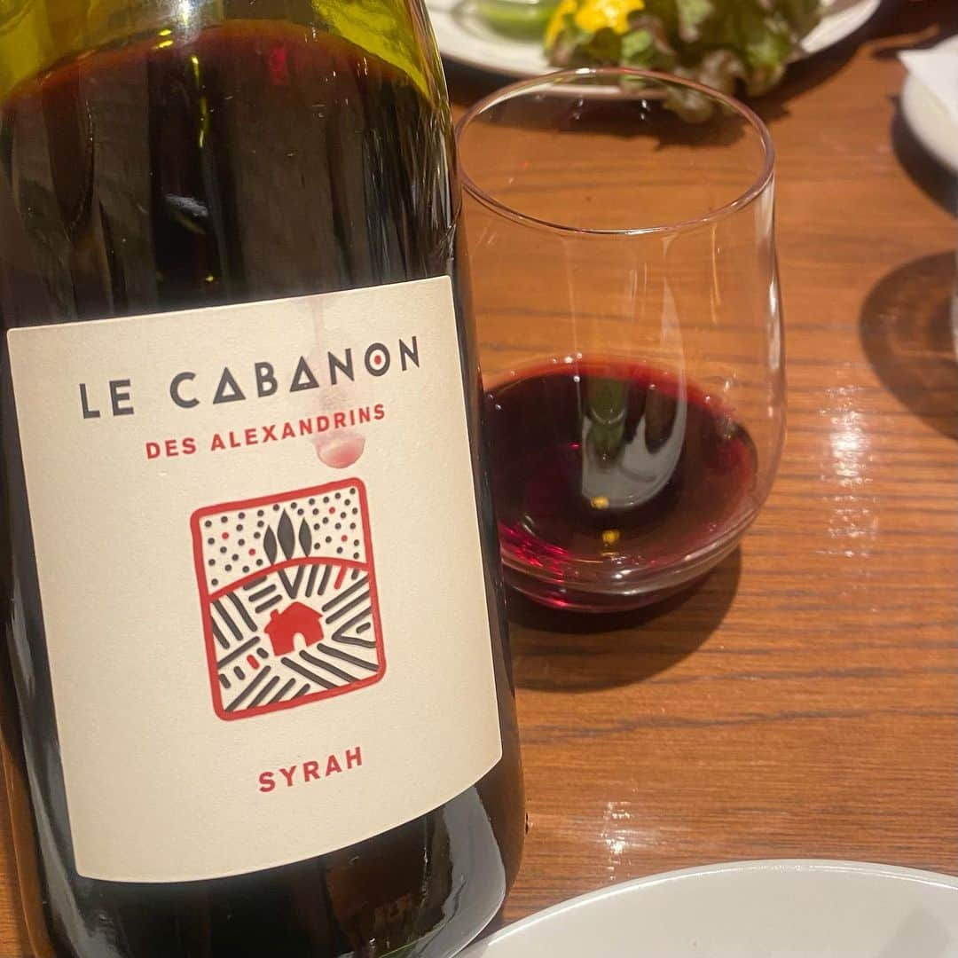 山本侑貴子のインスタグラム：「フランス  CABANON DES ALEXANDRINS SYRAH  生産者  メゾン・レ・アレキサンドラン  品種 シラー、ヴィオニエ  黒系果実とスパイスのニュアンスが感じられるシラー本来の香りです ヴィエオニエが隠し味程度入っているからか、口に含むとフレッシュでいきいきとしており タンニンはソフトです  スパイシーなインド料理ととも、とても相性が良い❣️  #シラー  #wineandfood #wineandfoodpairing  #おうちワイン  #おうちごはん  #ワインと料理  #wine #ワイン好き #ワイン大好き #ワイン部 #ワインのある暮らし #ワインのある日常 #ワインスタグラム #お酒大好き」