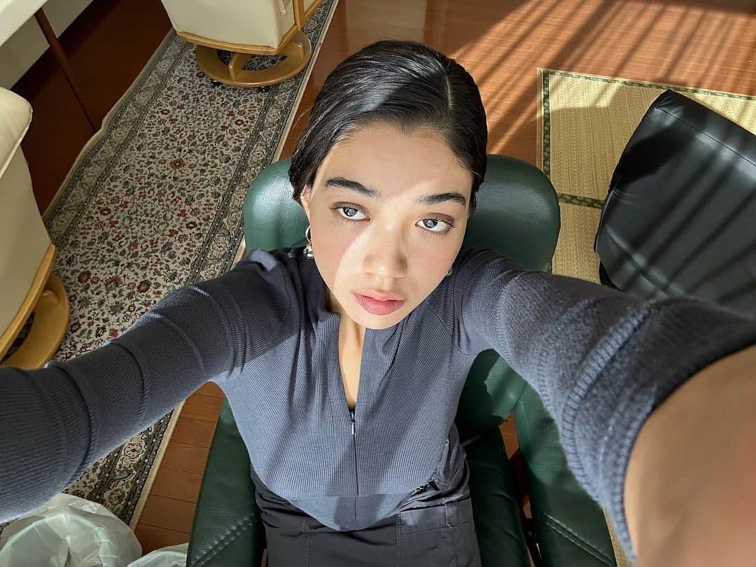 Mayuriのインスタグラム：「I love green tea 🍵🍵🧡」