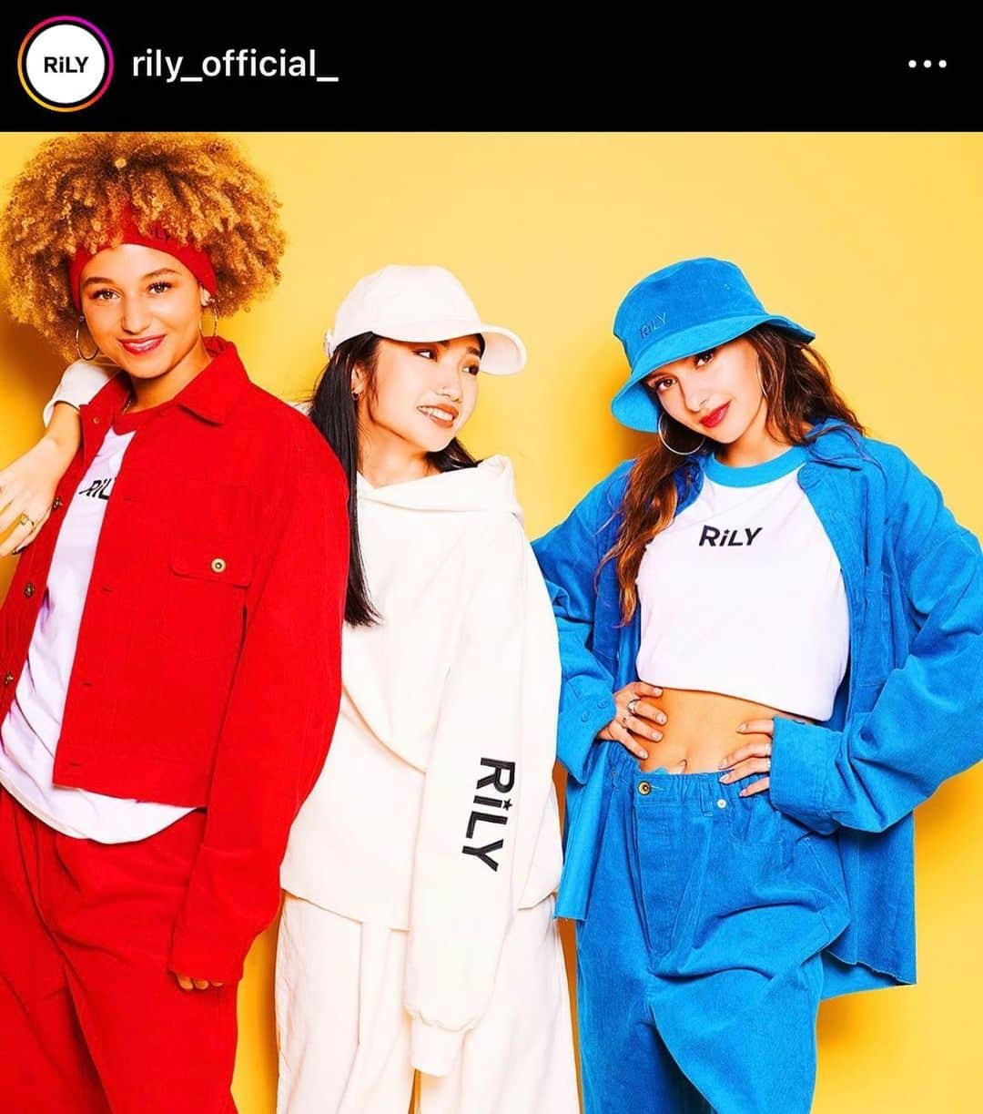 TANYのインスタグラム：「photoshoot  1992年〜2002年のTLCをイメージしつつ、 よりレトロポップ？に仕上げた1枚。  現場では モデルの対応力に助けられました^_^ @agnesdiawara  @asamikomatsu_  @larissaschmkr   @rily_official_   #photoshoot #rily #rilysnight  #rilysnightrockwithyou」
