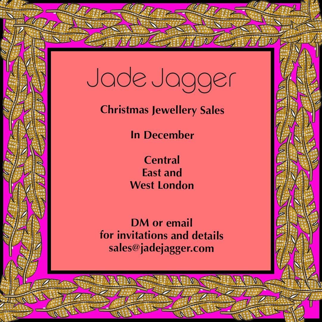 ジェイドジャガーのインスタグラム：「Let me know if you want to come  jewllery shopping with me in December . Find exceptional hand crafted pieces from my collection that will make that special gift or treat gold will always hold  contact our team for details and dates sales@jadejagger.com #oneofakind #bespoke #love」