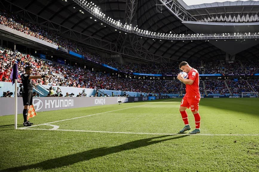 ジェルダン・シャチリのインスタグラム：「First Win! Well done Boys! #XS23 🔥💪🏼🇨🇭#HoppSchwiiz #AllezlaSuisse #forzasvizzera」