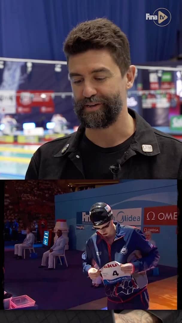 アンソニー・アービンのインスタグラム：「Find out who broke a WR without warming up 😱   Here are five of the top performances at the World Championships broken down by World and Olympic champion @anthonyervin 🇺🇸 #swimming   Full video 👉 LINK IN BIO」