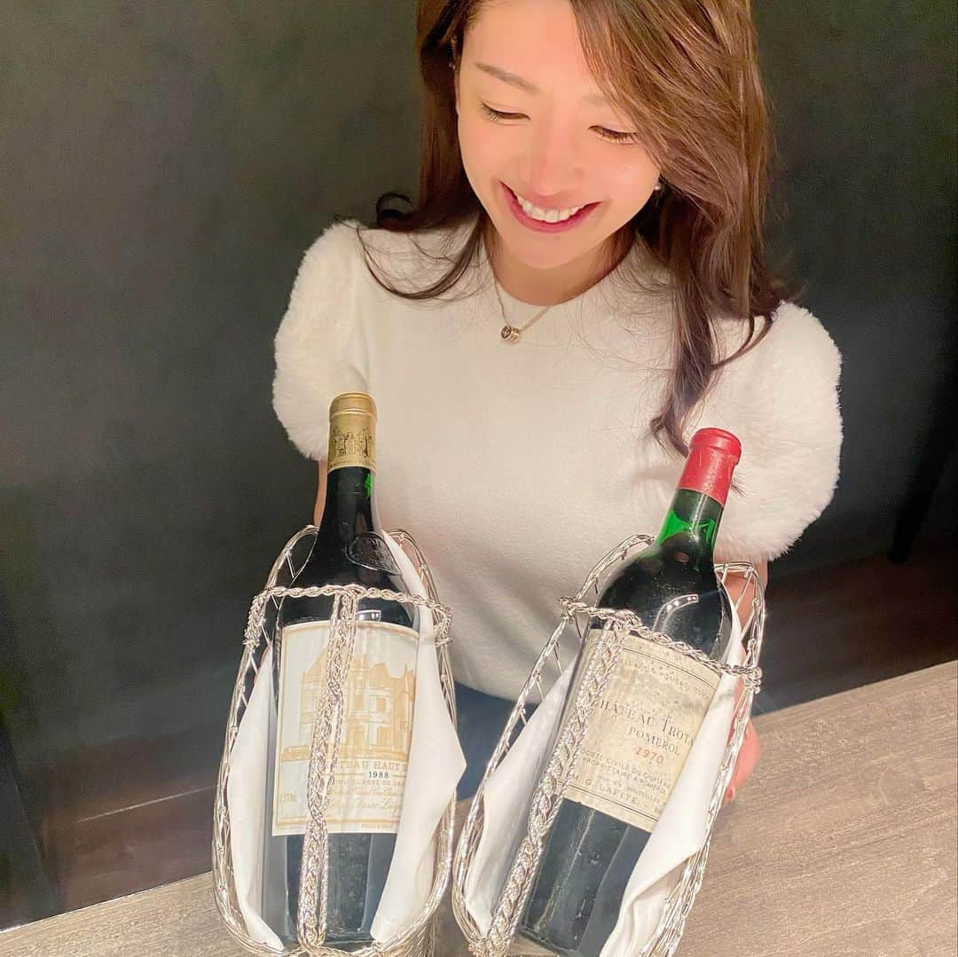 三浦マキのインスタグラム：「My nutrition data♥️  #wine #chateauhautbrion  #1988 #1979 #ushigoros  #ushigorosginza」