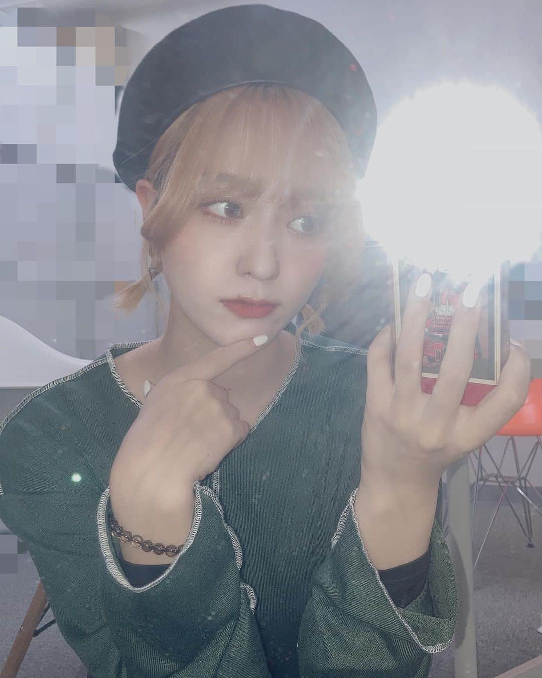 のインスタグラム：「オレンジ髪色落ちした時🍊(ヒートテック…)」