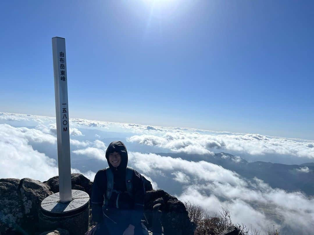 堀米勇輝のインスタグラム：「由布岳東峰 由布院御夢想温泉  #登山 #温泉」