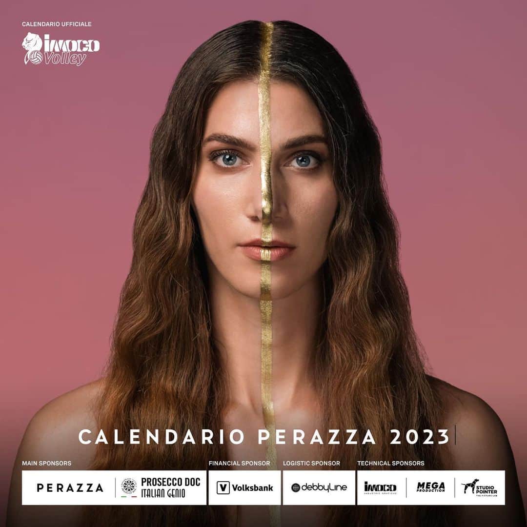 ロビン・デクライフのインスタグラム：「è arrivato il nostro calendario di Studio Perazza, se lo compri fai beneficienza allo IOV per la cura dei tumori dei bambini. Lo trovi al Palaverde e su @calendario_perazza」