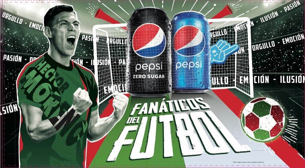 エクトル・モレノさんのインスタグラム写真 - (エクトル・モレノInstagram)「Fanáticos del fútbol con @pepsi !!!」11月30日 23時21分 - hectormorenoh