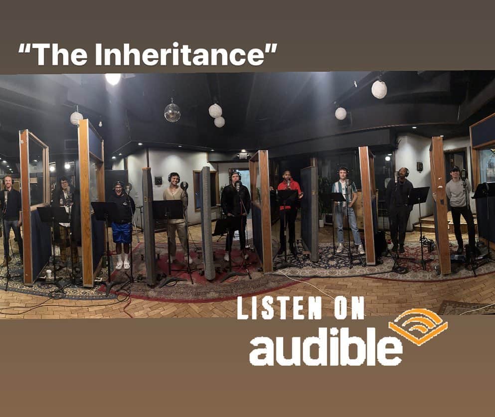 タック・ワトキンスのインスタグラム：「Recording “The Inheritance” before we all scatter. Coming soon to Amazon Audible.❤️」