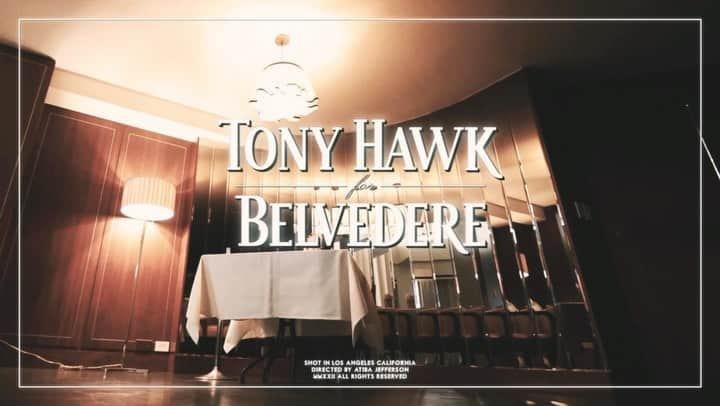 ジャスティン・オシェイのインスタグラム：「‘FINALLY’ series- Legendary @tonyhawk for @belvederevodka filmed @sunset_tower 🎥 @atibaphoto 🕺🖤🤩」