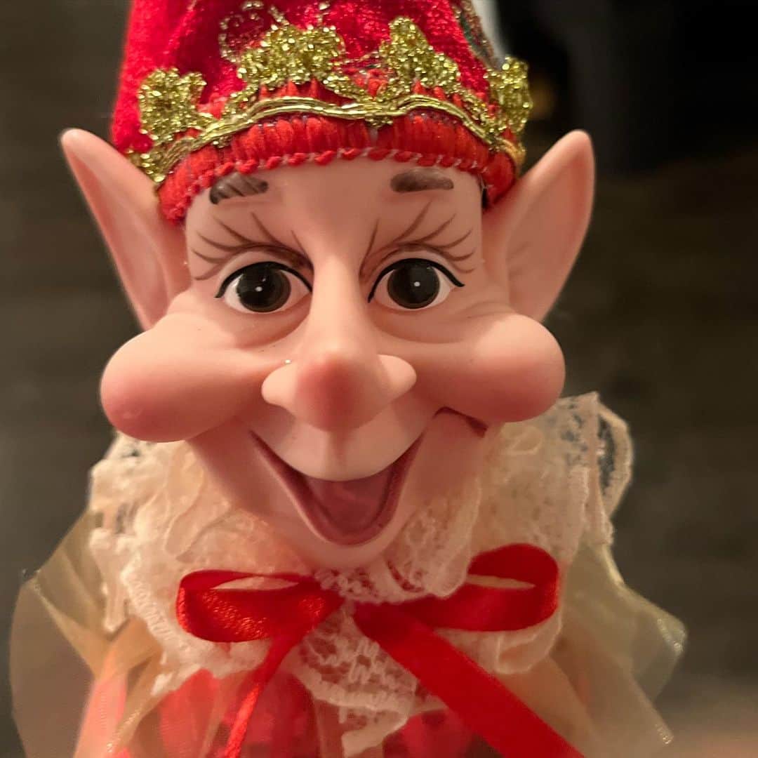 のインスタグラム：「I know, “WTF?” you ask. It’s our “Sneaky Little Gratitude Elf” sorta like “Elf on the Shelf” but without the Big Brother naughty and nice bit. When you find the Elf you say one thing you are grateful for today. (That’s gonna be 25 things by Christmas!!!)」