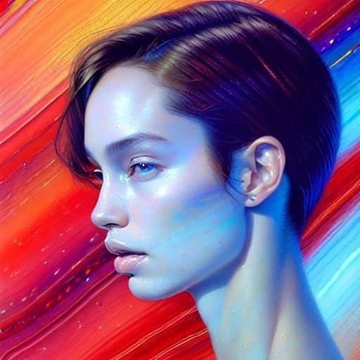 ルマ・グローテのインスタグラム：「My A.I version making me want to cut my hair.」