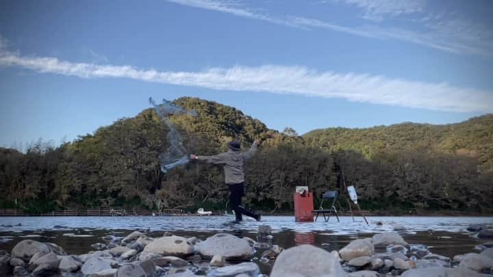 池上幸平のインスタグラム：「"#落ち鮎 パターン" #投げ網 #鮎 #四万十川」