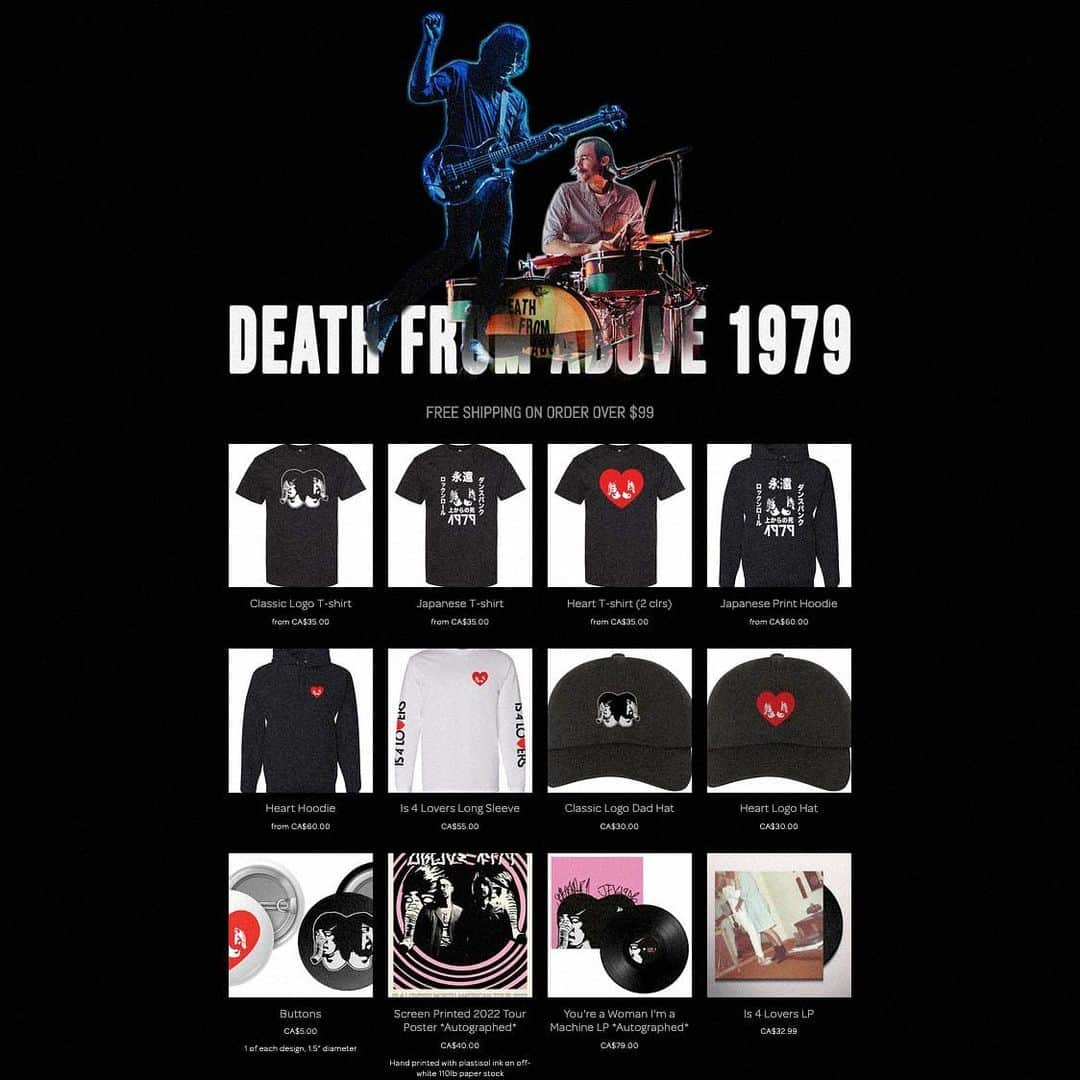 Death from Above 1979さんのインスタグラム写真 - (Death from Above 1979Instagram)「Here’s your chance to snag the swag from our Is 4 Lovers 2022 North American tour! We have some choice items available. Get’em while they last! www.collingwoodmerchco.com/dfa1979」12月5日 13時28分 - dfa1979