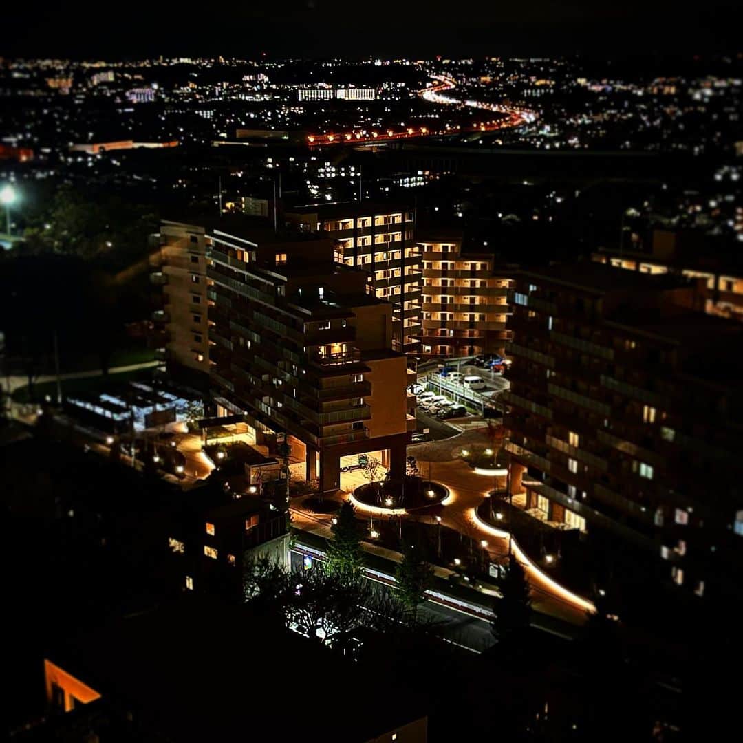 味岡ちえりのインスタグラム：「世田谷区の夜景😘」