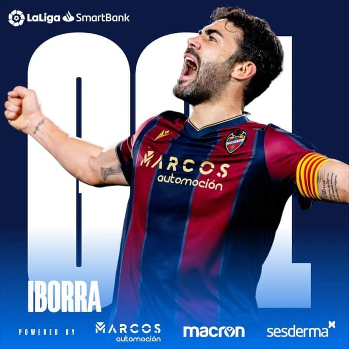 レバンテUDのインスタグラム：「El gol soñado por todos.   ⚽️ @v8iborra 🔟  #LUDradio #OrgullGranota 🐸」