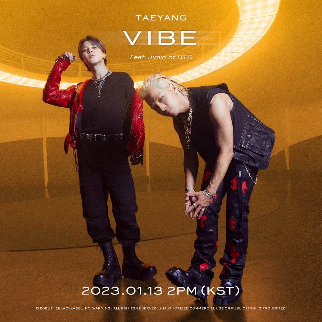 SOLさんのインスタグラム写真 - (SOLInstagram)「VIBE (Feat. Jimin of BTS) - TAEYANG  2023.01.13 2PM (KST)  #VIBE #바이브 #TAEYANG #태양 #Jimin #지민 #THEBLACKLABEL #더블랙레이블」1月4日 14時04分 - __youngbae__