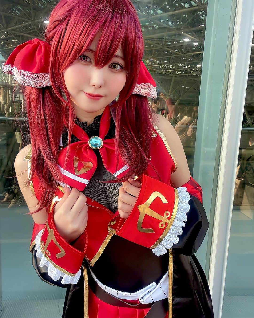 九条ねぎ あぴるのインスタグラム：「キミたち〜❤️   #コミケ　#宝鐘マリン #コスプレ　#cosplay #cosplaygirl #japanesegirl #hololive #ホロライブ」