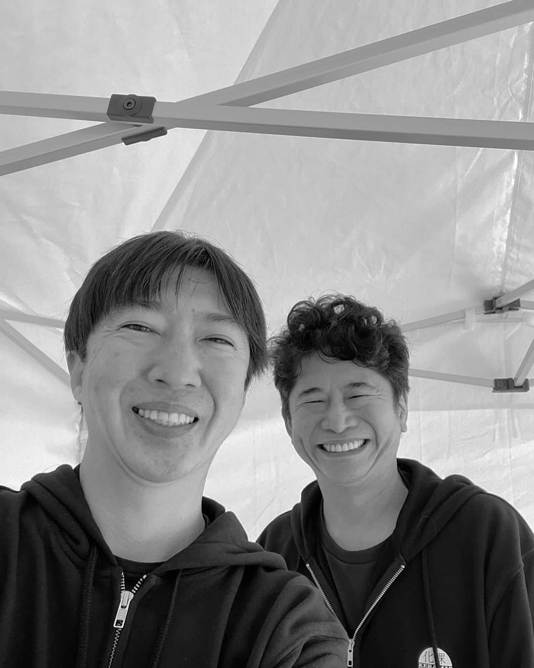 菅原永二のインスタグラム：「聖人さんと葉月ちゃんと。」